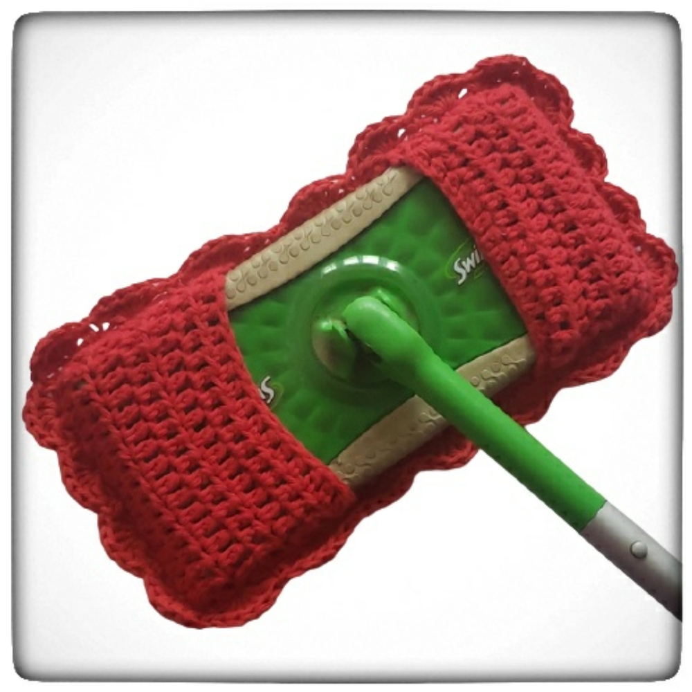 Eco Friendly Organic Handmade Reuseable Cotton Kitche Mop Cover Cloth Sock-Red